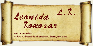 Leonida Komosar vizit kartica